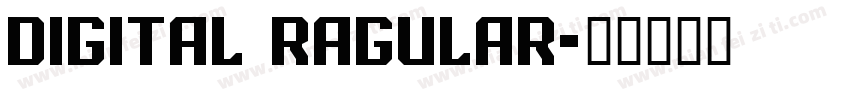 digital ragular字体转换